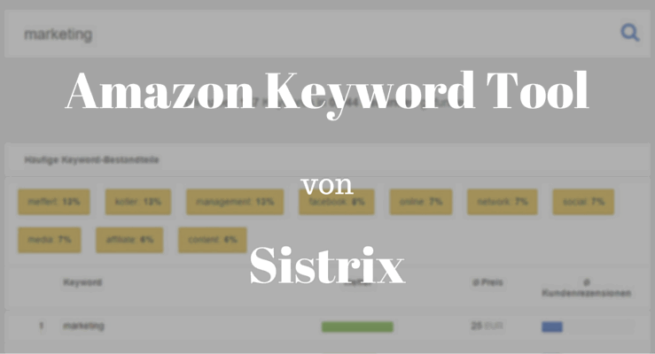 Neues Amazon Keyword Tool