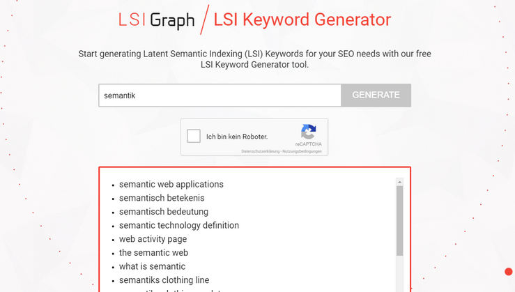 LSIGraph - LSI Keyword Generator