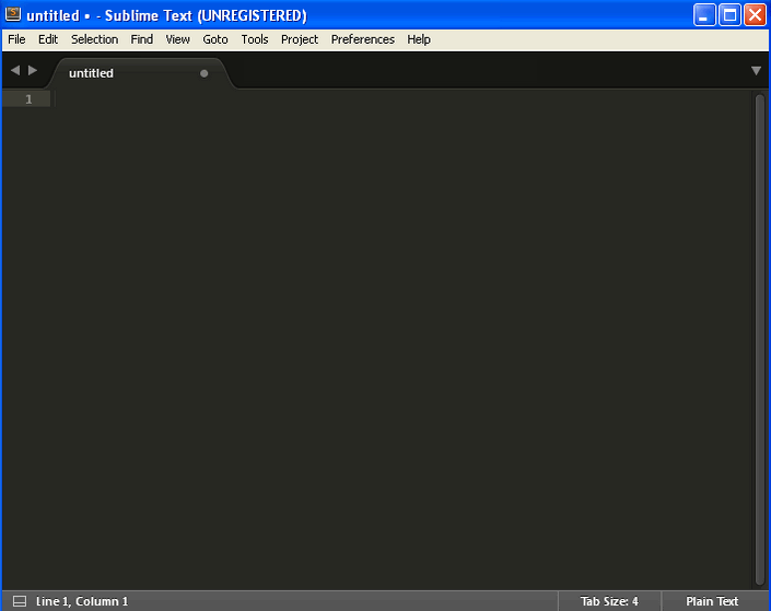 Sublime Text Standard Installation
