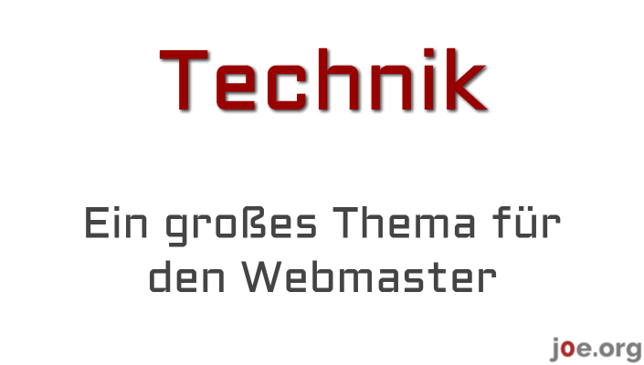 Technik für den Webmaster
