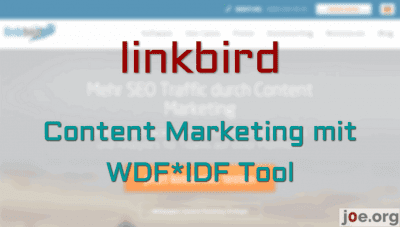 contentbird - Content Marketing mit WDF*IDF Tool