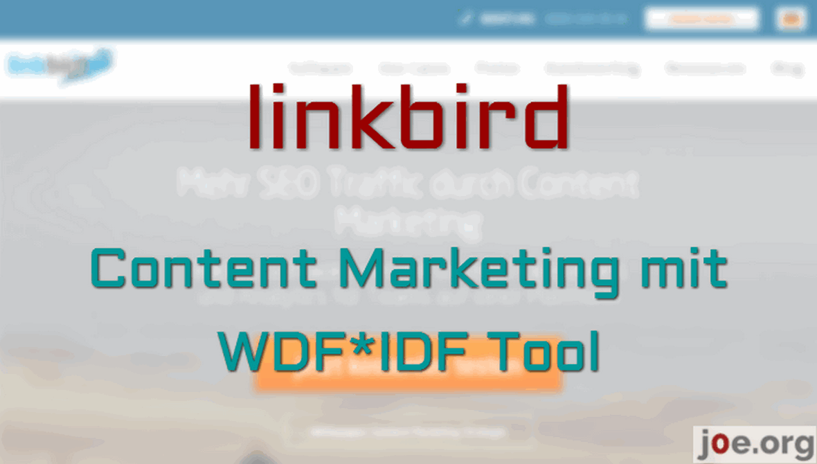 linkbird.com Content Marketing mit WDF*IDF Tool