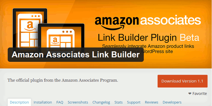 Amazon Associates Link Builder Plugin