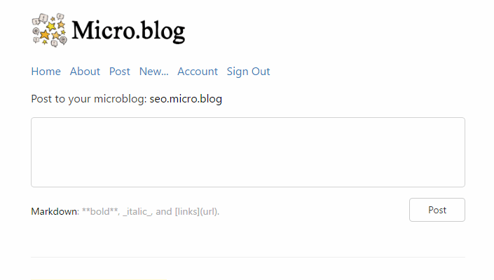 Hosted Blog auf micro.blog