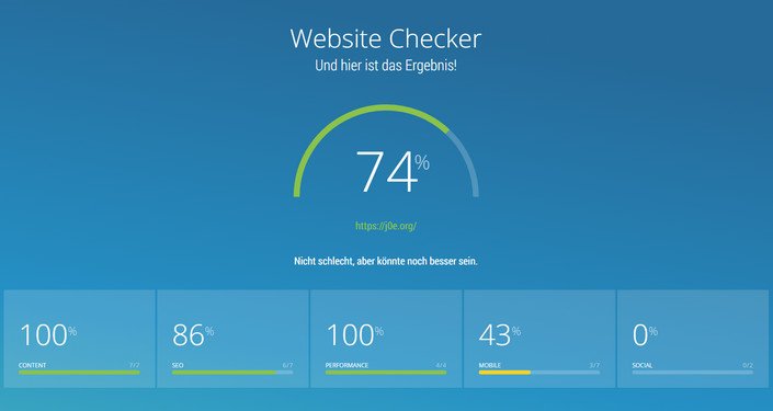 Website Checker - Ergebnis