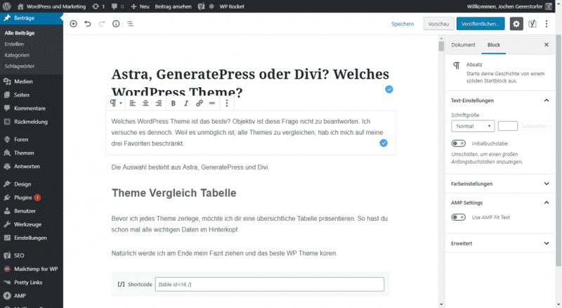 WordPress Gutenberg Editor