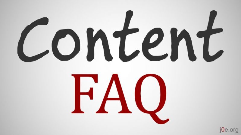Content FAQ - Alles was du wissten musst