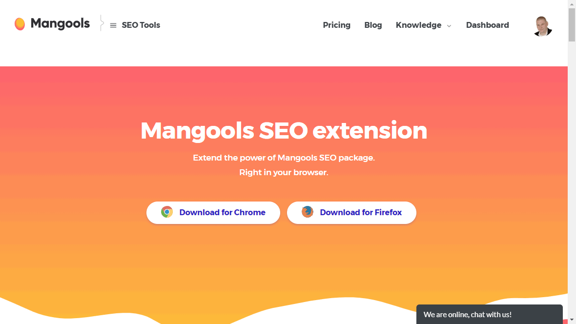 Mangools Browser Extension für Chrome und Firefox