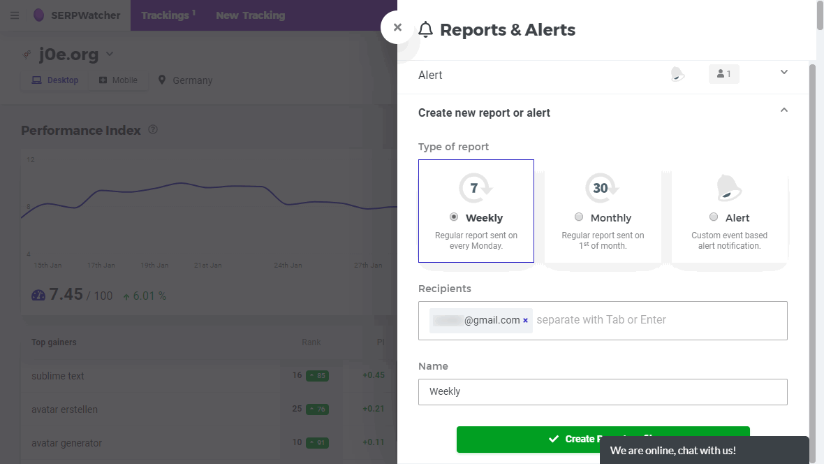 Create reports and alerts
