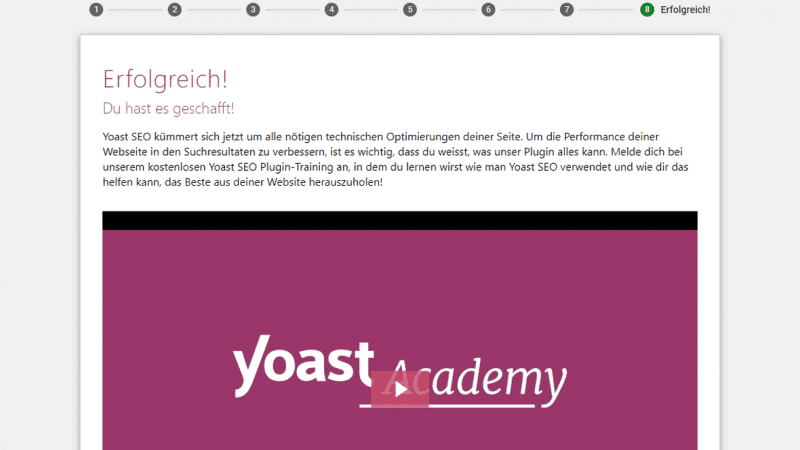 Continue to the Yoast Academy.