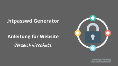 .htpasswd Generator - Verzeichnisschutz für deine Website