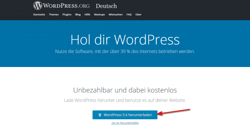 WordPress Download-Seite