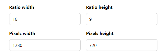 Calculate aspect ratio