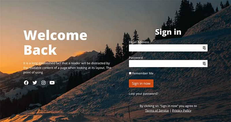 SeedProd Login Page Template