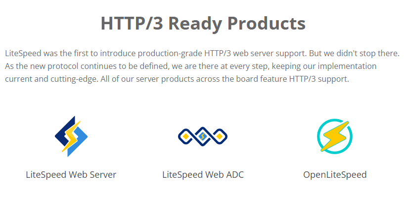 Alle LiteSpeed Server können HTTP/3