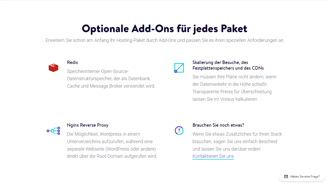 Addons and individual functions.