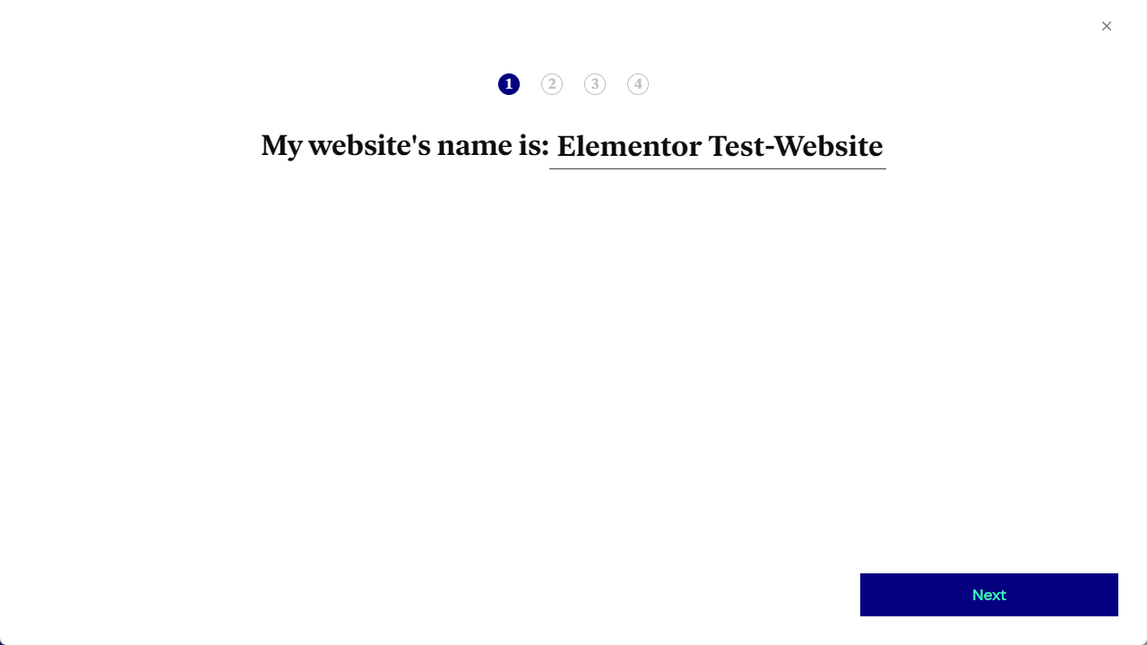 Step 1: Choose a name for your new cloud website