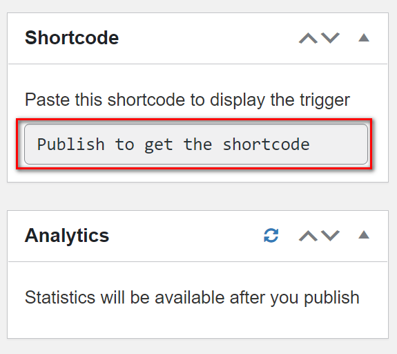 Mit dem Shortcode fügst du den Inhalt in deine Beiträge und Seiten ein.