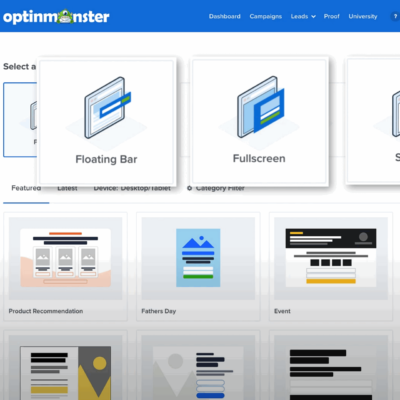 OptinMonster Review - Dashboard Screenshot