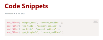 Code Snippets: ️ Das Plugin für Snippet-Verwaltung in WordPress
