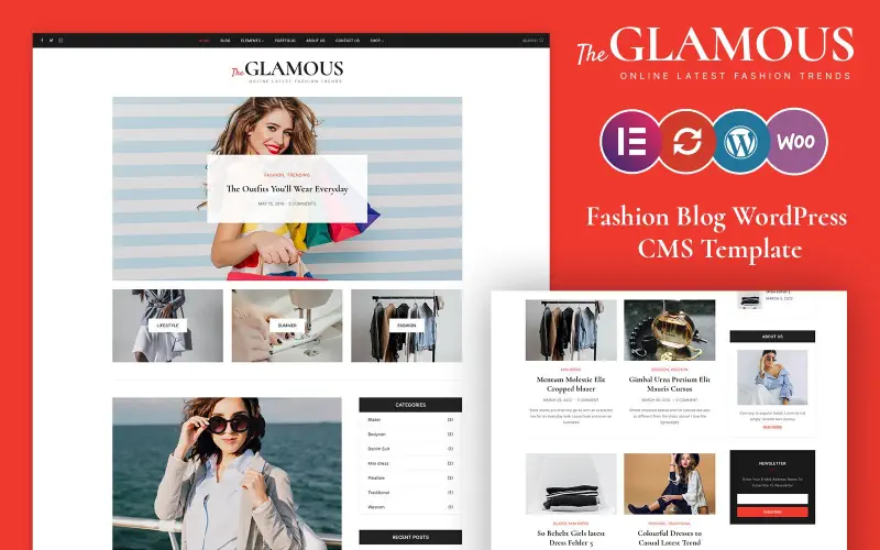 The Glamous – Magazin und Modeblog WordPress-Theme