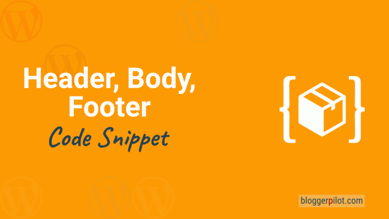 Snippet: 🧮 Code im Header, Body und Footer einfügen