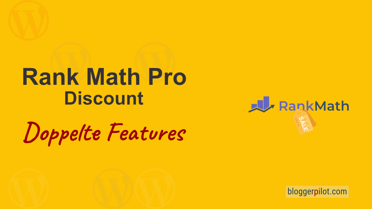 Rank Math Pro Discount - Doppelte Vorteile