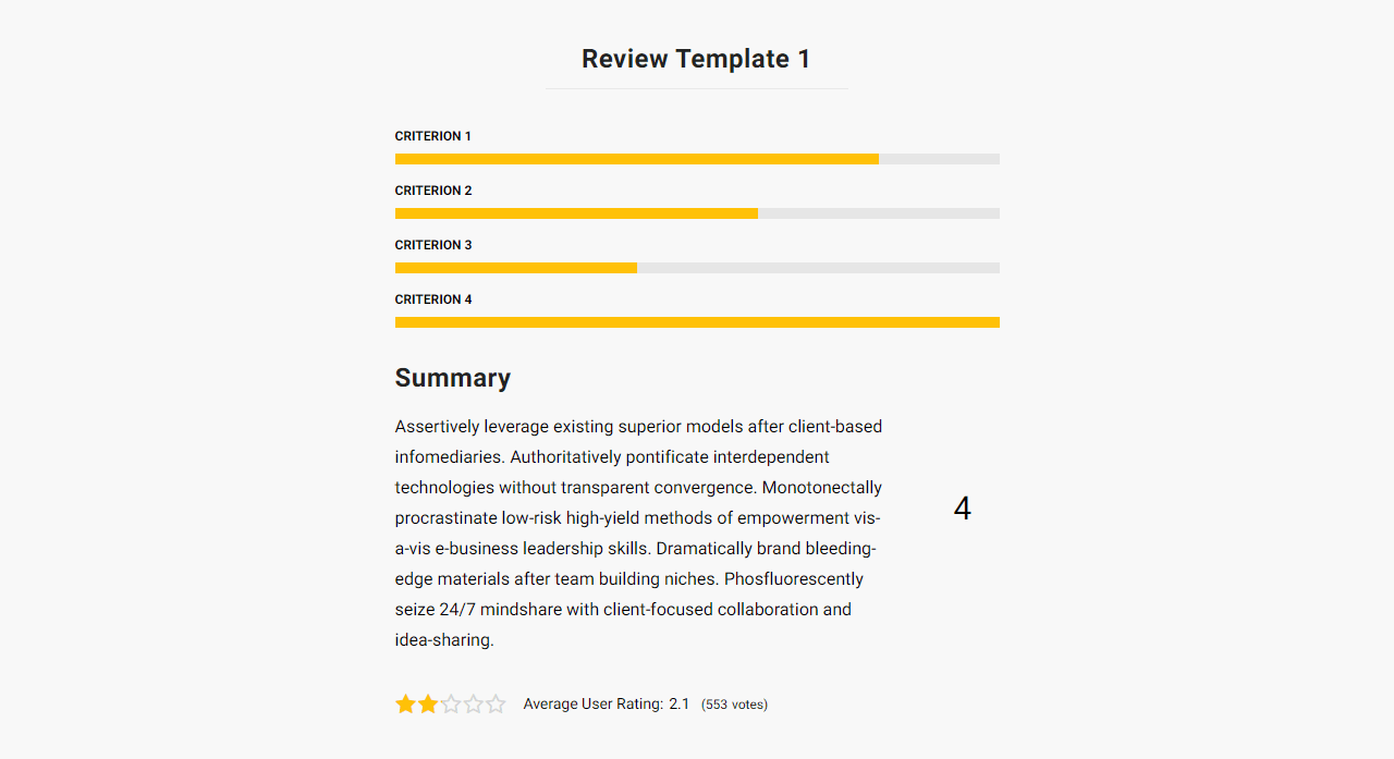 Ultimate Reviewer Beispiel