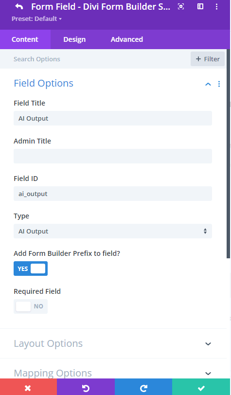 Customize your form and each field specifically.