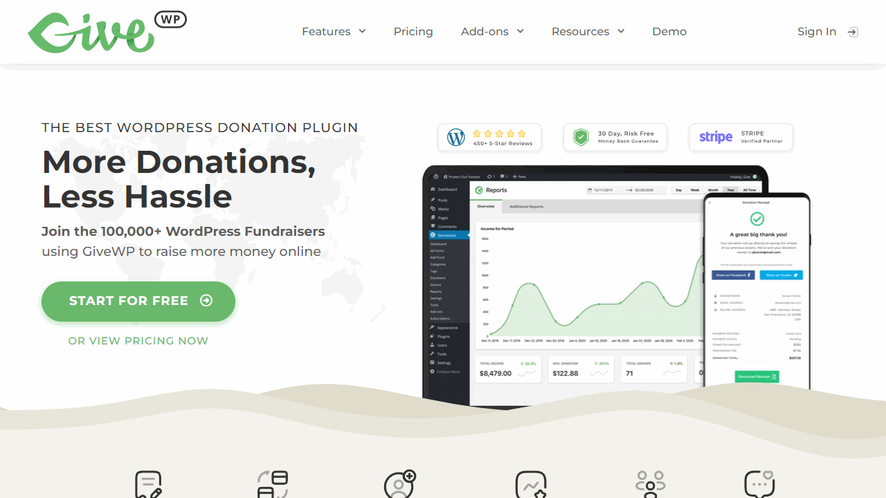 GiveWP - Receive donations worldwide