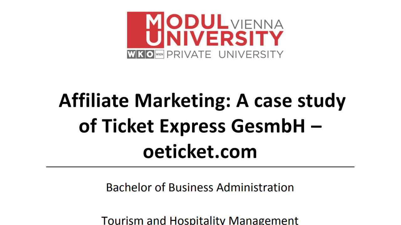 Tracking-Studie 3: Ticket Express GesmbH