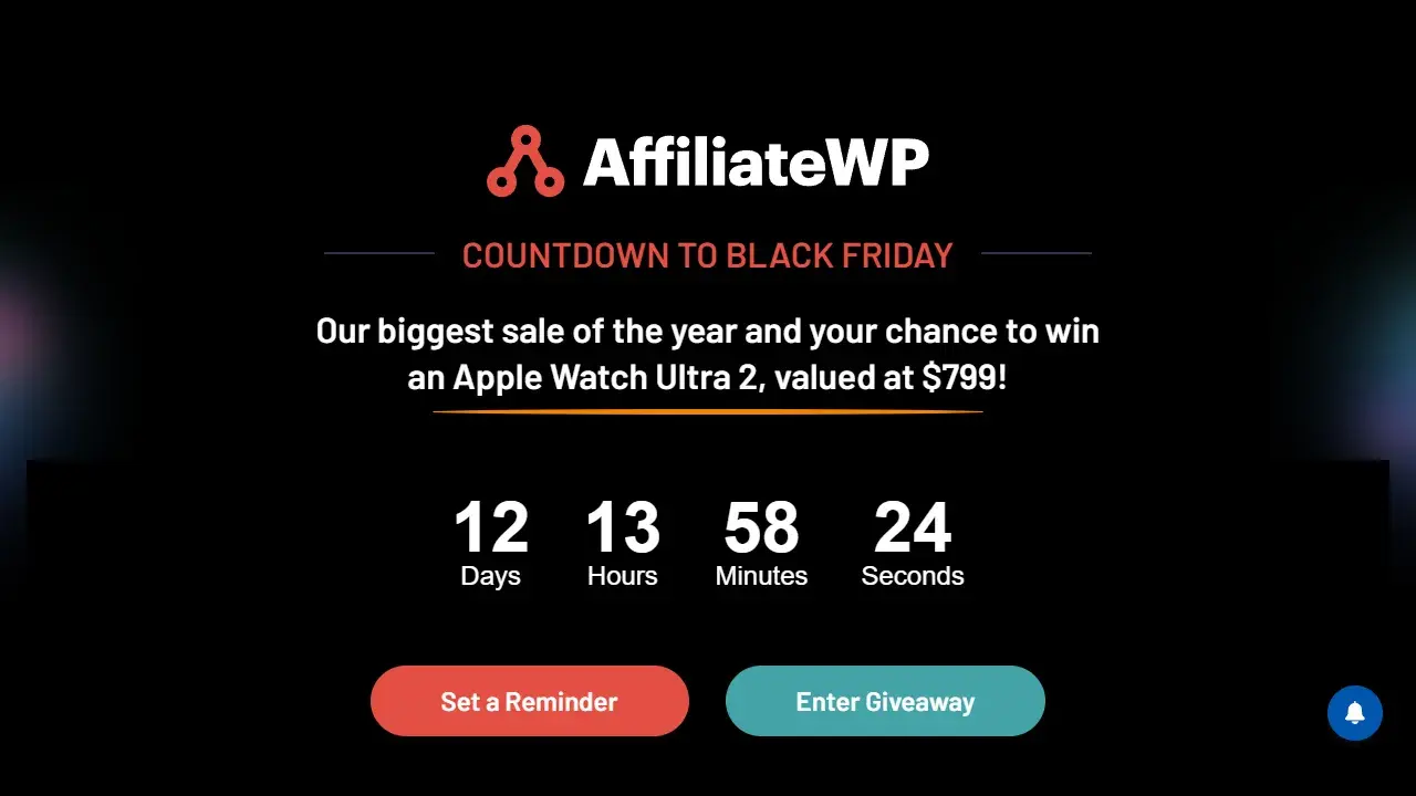 AffiliateWP Black Friday Giveaway + Sale