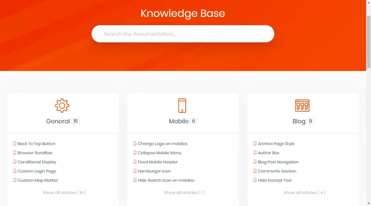 Hilfestellung und Knowledgebase