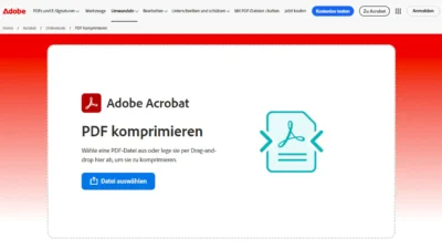 PDF verkleinern direkt bei Adobe.